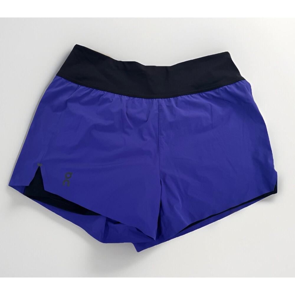 On Running Women's Purple Athletic Shorts with Black Waistband